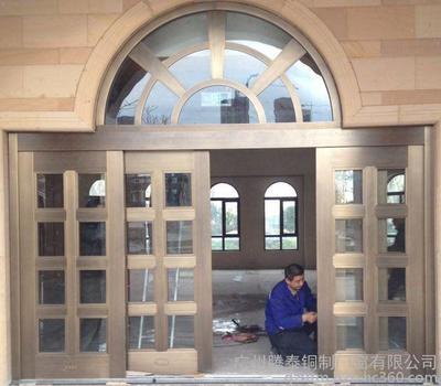 供應廣州騰泰銅制門窗銅門,紫銅門,別墅銅門、純銅飾品