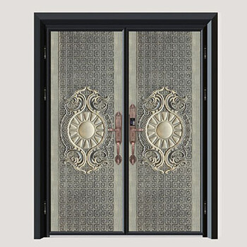 溫州酒店旋轉銅門-銅拼工藝門新價格-御林盾門業產品介紹